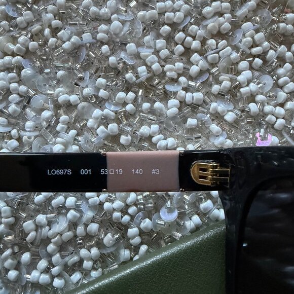 Longchamp LO697S Sunglasses Black with Foldable Case NEW 53-19-140